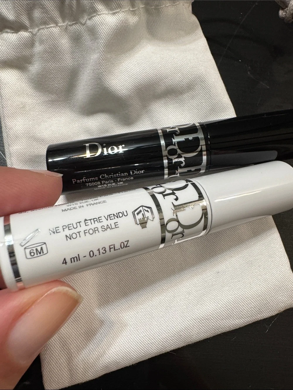 Dior Diorshow Mascara Duo in Black and maximizer 3D serum travel size sample